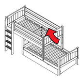 Maxtrix Parallel Bed w Straight Ladder (w Pullout) - Kids Haven